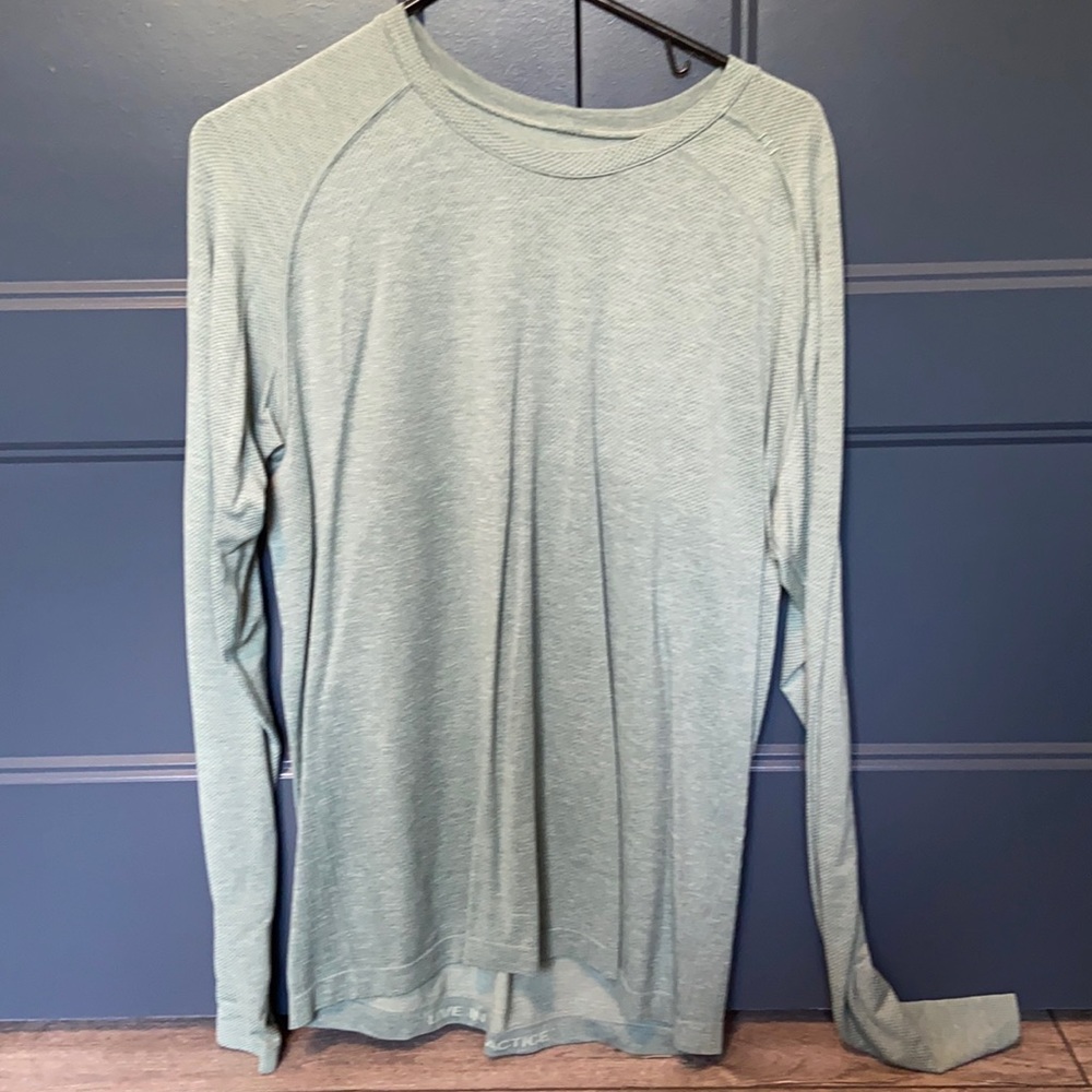 Mens long sleeve - green- size large